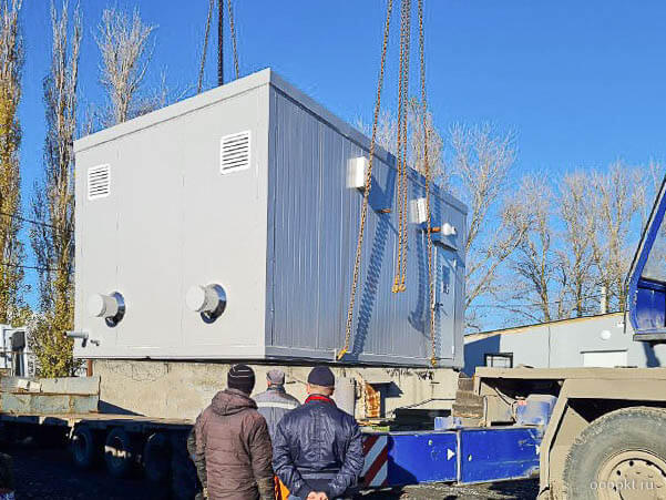 Погрузка газовой блочной котельной