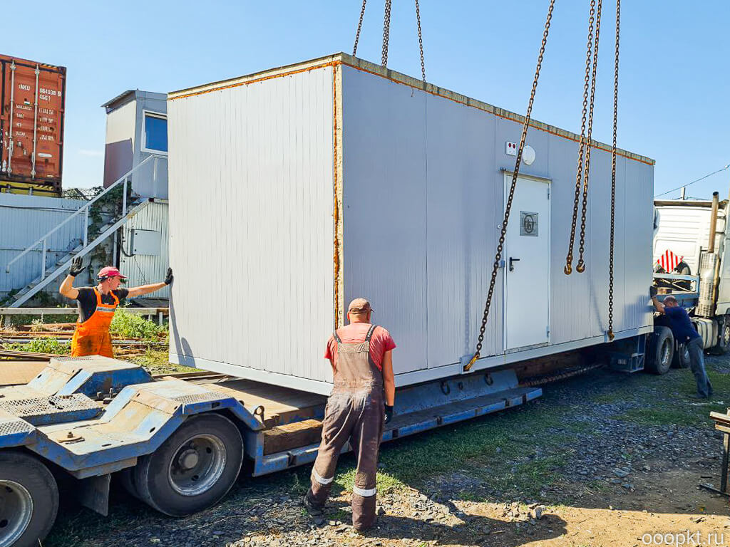 Погрузка модульной котельной